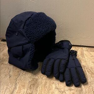 GAP Kids' Midnight Blue Snow Gloves and Snow Hat